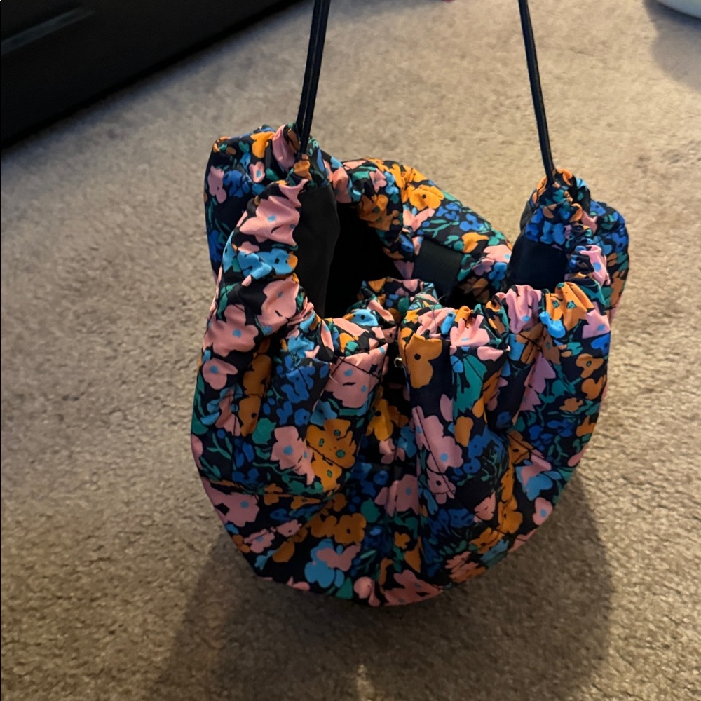 Topshop Black Multi Floral Makeup Bag
